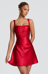 Calanthe Mini Dress - Red