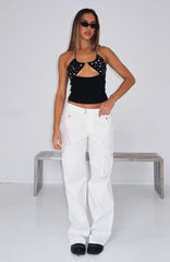 Can't Compete Cargo Pants Off White